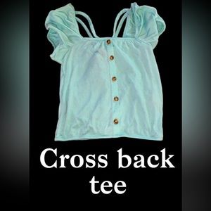 Hs Cross Back Shirt Can Be Off The Shoulder Or Regular. No Flaws Xs No Tags.